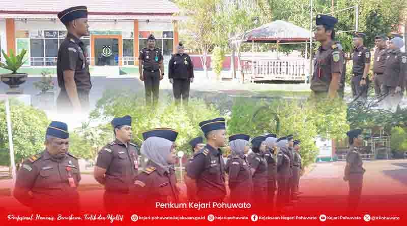Kejaksaan Negeri Pohuwato Laksanakan Apel Pagi, Dipimpin Kasi Pidum