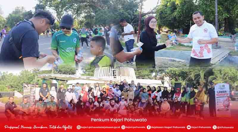 Bidang Intelijen Kejaksaan Negeri Pohuwato Gelar Kampanye Anti Korupsi di Titik Nol Bundaran Panua
